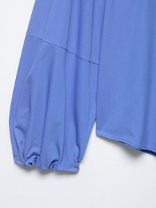 Kemeja wanita kasual modis terbaru 2026, kerah O, ritsleting dekoratif, gaya retro, kemeja lengan panjang wanita yang chic. - Product Image 4