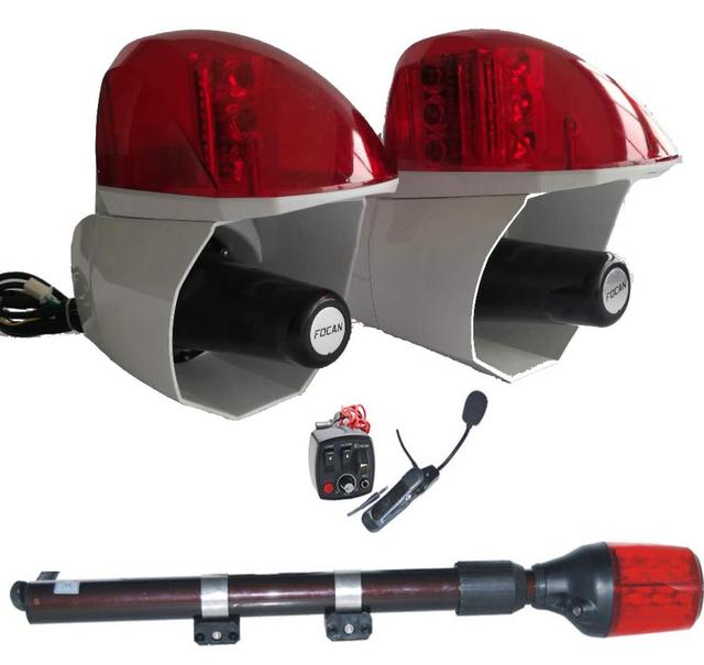 Motorcycle Siren Horn Speaker with Control Switch Flashing Lamps for Motorcycle Siren Light 20W