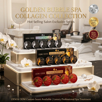 Kit de Pédicure Spa Cristal Détox Effervescent Doré pour Détente et Soulagement des Pieds Fatigués – Marque Privée Personnalisée pour Salons
