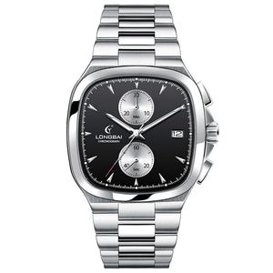 Montre pour homme OEM ODM, qualité supérieure, style minimaliste, calendrier, étanche, bracelet en acier, montre chronographe à quartz pour homme - Product Image 4