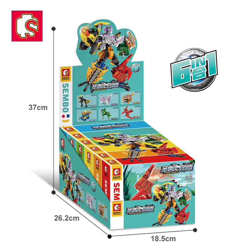 センボブロック103145-103150教育用Diy変形ロボットレンガキッズ