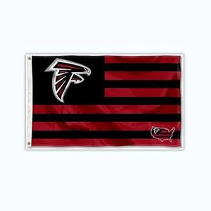 Drapeau à oeillets 3X5 de haute qualité personnalisé <span class=keywords><strong>Atlanta</strong></span> Falcons USA American Nation Stripes - Product Image 1