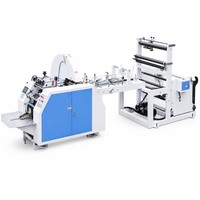 Machine de fabrication de sacs shopping en papier kraft brun entièrement automatique XINKE XKJD-400 avec PLC et moteur V pour fonds de sacs 60-400 pièces/min Chine