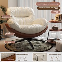 Fauteuil Coque d'Œuf Rotatif pour la Maison, Relevable, Amovible, Lavable, Canapé Moderne, Fauteuil Inclinable Individuel pour Balcon
