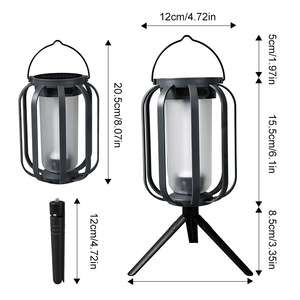 Luz solar LED portátil para camping, decorativa, colgante, para patio, trípode, iluminación ambiental - Product Image 2