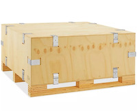 Caisses en bois recyclables personnalisées X-BASON avec logo, personnalisation complète par commande, empilables, fabricant de contreplaqué, Chine OEM ODM