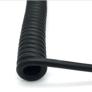 カスタムRJ45コイル状イーサネットケーブル、スパイラル格納式LANパッチコード、8P8Cオス-オス、ストレインリリーフ付き - Product Image 2