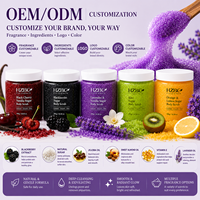 Ensemble de gommages sucrés aux fruits et aux fleurs HZBC en marque propre - Pack varié de 5 senteurs, exfoliant pour une peau lisse et éclatante