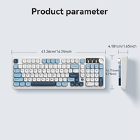 Clavier de jeu sans fil ergonomique RGB à trois modes mécaniques AJAZZ AF98 PLUS