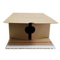 Bande détachable personnalisée Boîte d'expédition artisanale écologique Emballage d'enveloppe à fermeture éclair Boîte postale en carton ondulé pour la logistique