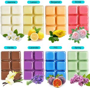 Cubes <span class=keywords><strong>de</strong></span> cire <span class=keywords><strong>de</strong></span> soja avec huile essentielle naturelle pour un assortiment <span class=keywords><strong>de</strong></span> Cubes chauffe-cire, Rose, figue, lavande, vanille - Product Image 2