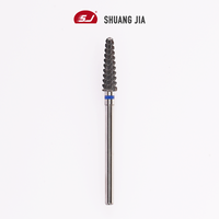 SHUANGJIA foret à ongles en carbure de tungstène 3/32 4mm mèches propres à cuticules coupe-manucure et Kit de perceuse outils de manucure essentiels