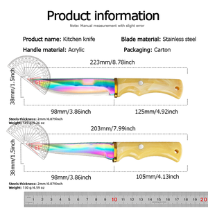 Couteau de boucher DAIGAYA, lame en acier inoxydable, pointe tombante, bord droit, plastique, épaisseur 3 mm, multi-usage, DIY, OEM - Product Image 6