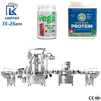 Ligne d'emballage automatique à vis sans fin pour poudre nutritionnelle et substitut de repas en pot
