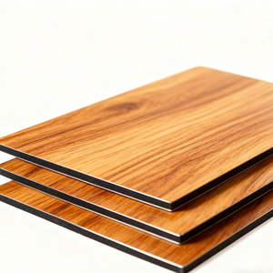 Revêtement en bois <span class=keywords><strong>d</strong></span>'aluminium ACP ACM, panneaux composites de 4 mm, modernes, écologiques, imperméables, <span class=keywords><strong>d</strong></span>écoratifs, intérieurs et extérieurs, pour la maison - Product Image 1