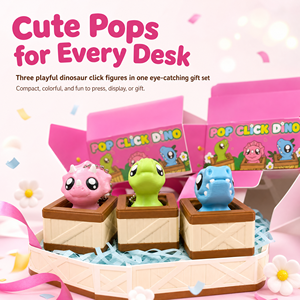 Set di 3 Giocattoli Antistress a Forma di Dinosauro Pop-Up, Giochi Sensoriali per Bambini e Adulti - Product Image 6