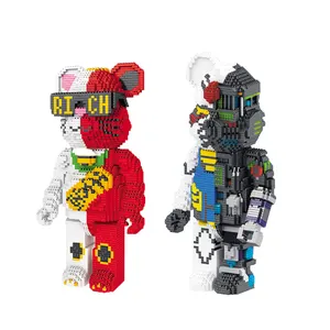 Nuovi arrivi assemblaggio 31cm modello 3D orso meccanico Mini mattoni Micro Building Blocks figure giocattoli Rich Bearbrick