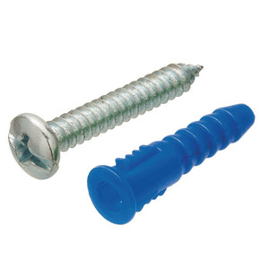 Anclaje de pared de plástico Elekh de alta calidad, tamaño 8x38mm, con tornillo de cabeza redonda, anclaje de tornillo - Product Image 2