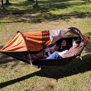 Hamaca portátil para varias personas al aire libre, columpio con soporte, hamaca para acampar, tienda con mosquitera - Product Image 5