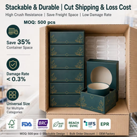 Boîte à bougies carrée rigide empilable OEM ODM |   FSC BRC FDA 35 % de réduction sur les frais de transport |   Emballage cadeau en gros pour chaînes de magasins, MOQ500