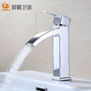 Grifo de Lavabo Chenlu Monomando con Válvula de Cerámica, Acabado Cromado, Montaje en Cubierta, Grifo de un Solo Orificio - Product Image 1
