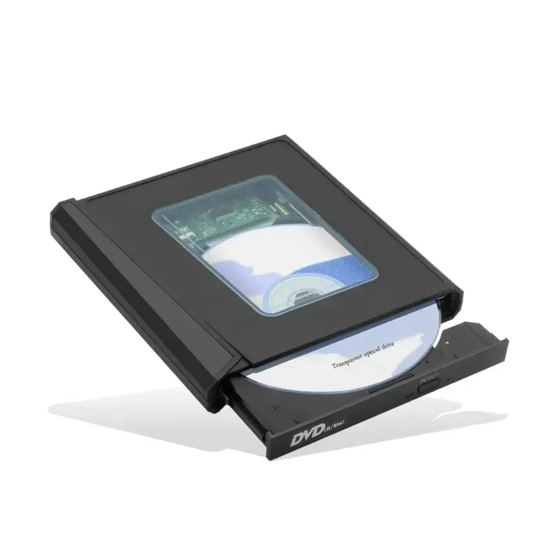 External DVD Player & Burner DVD/CD Drive for Laptop & Macbook External DVD burner Transparent Slim optical drive