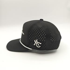 Gorra de Béisbol de 5 Paneles con Logotipo Bordado en Poliéster de Alta Calidad, Gorra Deportiva con Cierre a Presión, Diseño Dot Dobby - Product Image 3