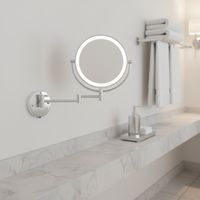 Miroir LED avec lumière, double face, mural, à interrupteur tactile, excellent prix, grossissement 3x, 5x, 7x