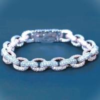 Bracelet à breloques personnalisé en argent sterling 925 plaqué or avec moissanite VVS, bijoux de mariage de luxe, pierre étincelante, accessoire de mode