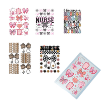 Autocollants de couverture UVDTF personnalisés pour journal de médecin/infirmière, imperméables, 3D, faciles à décoller, supportent les commandes personnalisées, enveloppes UV DTF pour carnet A5