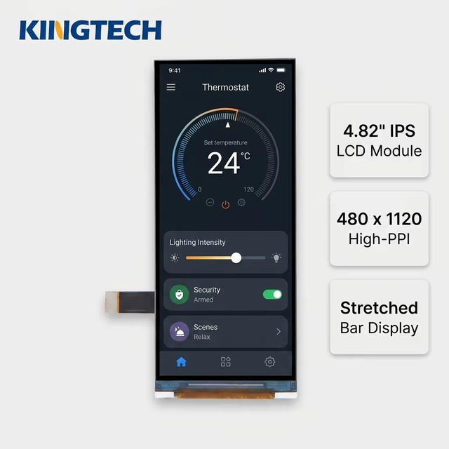 Kingtech PV04801TS24A 4.82 Inch TFT LCD Module 480x1120 MIPI 2 Lane HX8389C Industrial Display Panel -20~70℃ RoHS Compliant