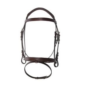 LLT - Brida para Caballo de Cuero Negro/Marrón Hecha a Mano de Alta Calidad con Accesorios de Acero Inoxidable, Color y Logotipo Personalizables, Fabricante Indio - Product Image 1