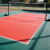 Directement de l'usine : Revêtement de terrain de pickleball extérieur en polypropylène à grille, système de fixation élastique, réduction sur le volume