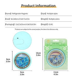 Imán de nevera con personaje de <span class=keywords><strong>Manga</strong></span> de Anime, decoración de armarios de oficina, hojas de papel impresas coloridas, imán decorativo cortado con láser - Product Image 6