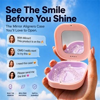 Étui populaire personnalisé et durable à fermeture magnétique pour appareils orthodontiques et aligneurs dentaires, idéal pour ranger les aligneurs et les chewies.