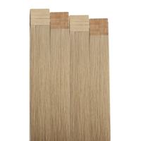 Extensions à bandes adhésives style occidental, prix d'usine, sans nœuds, sans perte, cheveux Remy alignés sur les cuticules, blond glacé, pour usage professionnel en salon