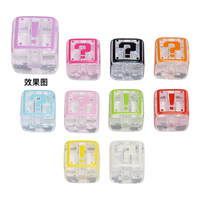 Perles en acrylique transparentes en forme de cube, signes de question et d'exclamation, perles géométriques 3D pour la fabrication de breloques de téléphone et de cordons – Vente en gros