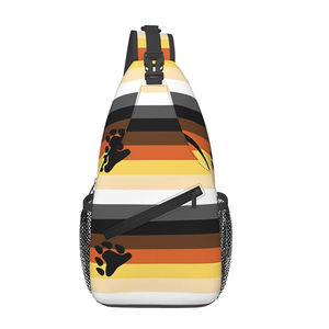 Custom <span class=keywords><strong>Bear</strong></span> <span class=keywords><strong>Brotherhood</strong></span> Pride Flag Pecho Sling Bag Crossbody Hombro Mochila Bolsa Gimnasio Ciclismo Mochila Viajes Senderismo Bolsa cruzada - Product Image 1