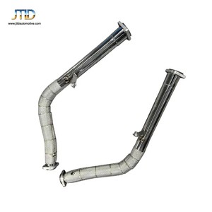 JTLD High Performance 304 Stainless Steel Heat Shield Exhaust Downpipe for 2013-2018 Mercedes Benz G63 <strong>G63S</strong> AMG W463 - Product Image 5
