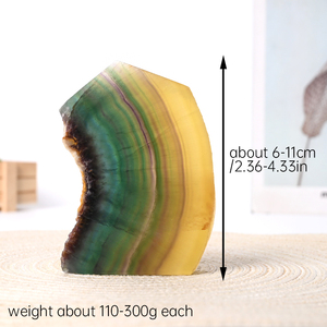 หินคริสตัลธรรมชาติคุณภาพสูง รูปทรงหอคอย สีเหลืองและสีเขียว ฟลูออไรต์ โอเบลิสก์ สำหรับตกแต่งบ้าน - Product Image 4