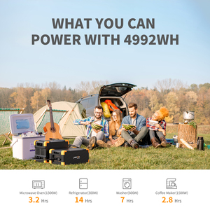 เครื่องกำเนิดไฟฟ้าพลังงานแสงอาทิตย์แบบพกพา 2000W แบตเตอรี่ LiFePO4 8064Wh ชาร์จไร้สาย สำหรับตั้งแคมป์กลางแจ้ง ใช้สำรองไฟบ้าน โซลูชั่นพลังงานสำรองแบบออฟกริด - Product Image 3