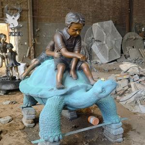 Escultura de tortuga marina de bronce grande de <span class=keywords><strong>metal</strong></span> público al aire libre para parque temático - Product Image 4