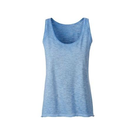 Ladies' Vintage Look Slub Top Breathable Knitted Tank Top Bow Collar 3D Feather Decoration Customizable Logo Casual Short Free