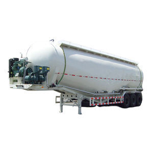 Semirremolque cisterna de cemento a granel de acero al carbono de 3 ejes HUAJUN de 40m³ para polvo - Product Image 2