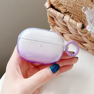 Funda de auriculares de silicona suave transparente colorida degradada para Xiaomi Redmi Buds <span class=keywords><strong>5</strong></span> <span class=keywords><strong>Pro</strong></span> para caja de funda transparente para auriculares - Product Image 3