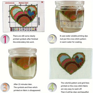 Kit NKF con punto croce stampato con motivo a due lupi set di ricamo decorazione per la casa Kit Crochet - Product Image 6