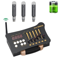 Console de contrôle sans fil rechargeable MINI DMX512 54CH pour éclairages de scène à LED, gradateur professionnel à batterie pour têtes mobiles
