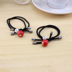 Red Bean Hair Ties Elastic Women's Hair <b>Accessories</b> Daily Use Fabric Headdress - Product Image 1