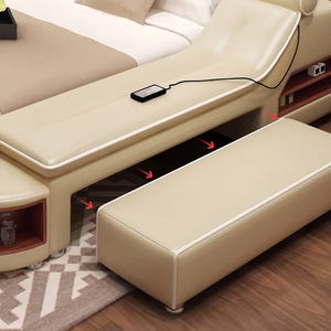 KEHUI-<span class=keywords><strong>Lit</strong></span> Plate-Forme Rembourré avec Cadre Complet en Cuir, <span class=keywords><strong>Lit</strong></span> Multifonction Rembourré par Highland, OEM, 180 Français - Product Image 3