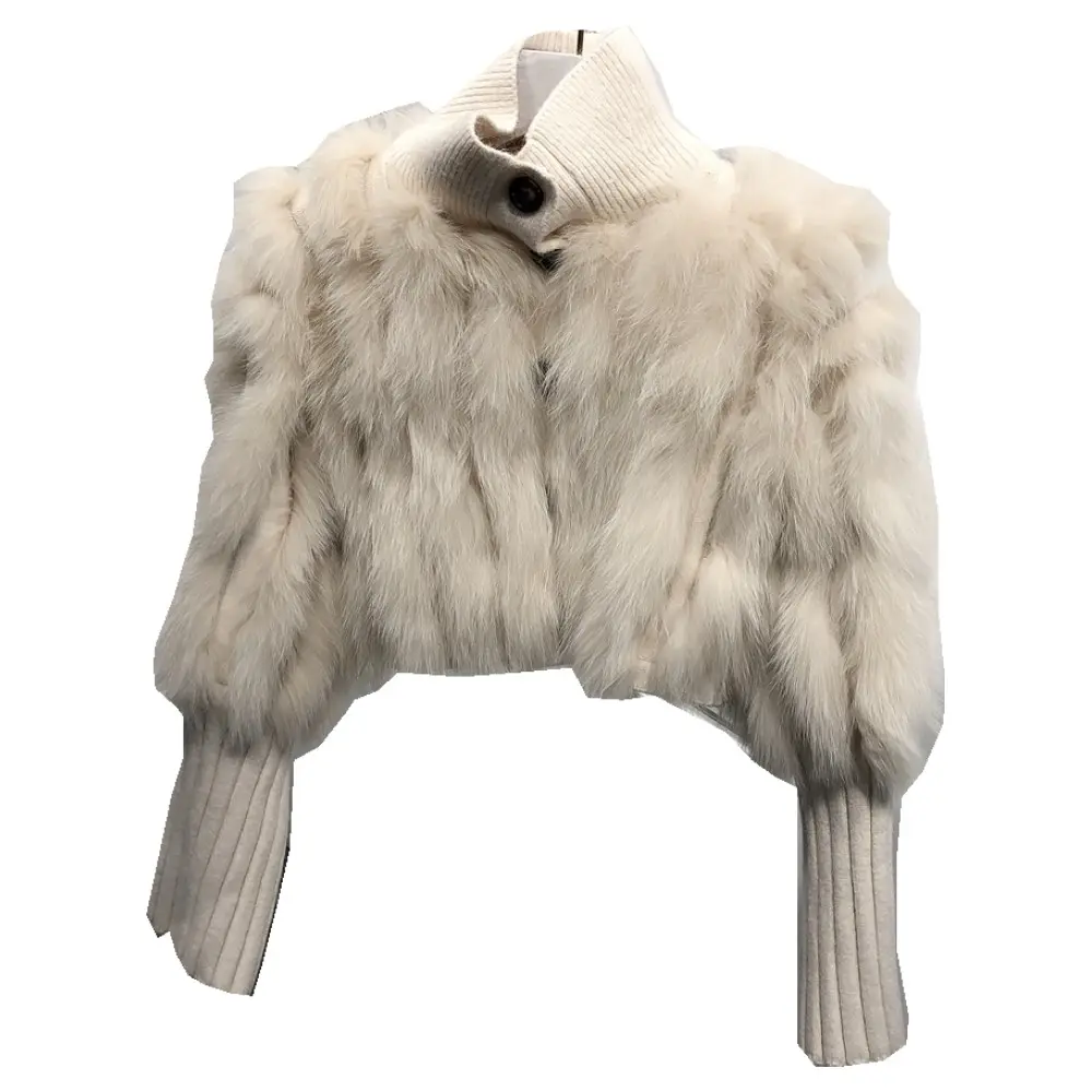Suéter tricô com gola alta qualidade, venda quente, design, pulôver, com gola, grosso, de lã, cardigans, jaqueta com pelo de raposa